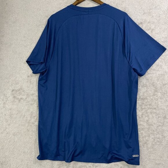 NEW Spyder Active Men's XXL Blue Short Sleeve Shirt Polyester Spandex - Picture 3 of 8
